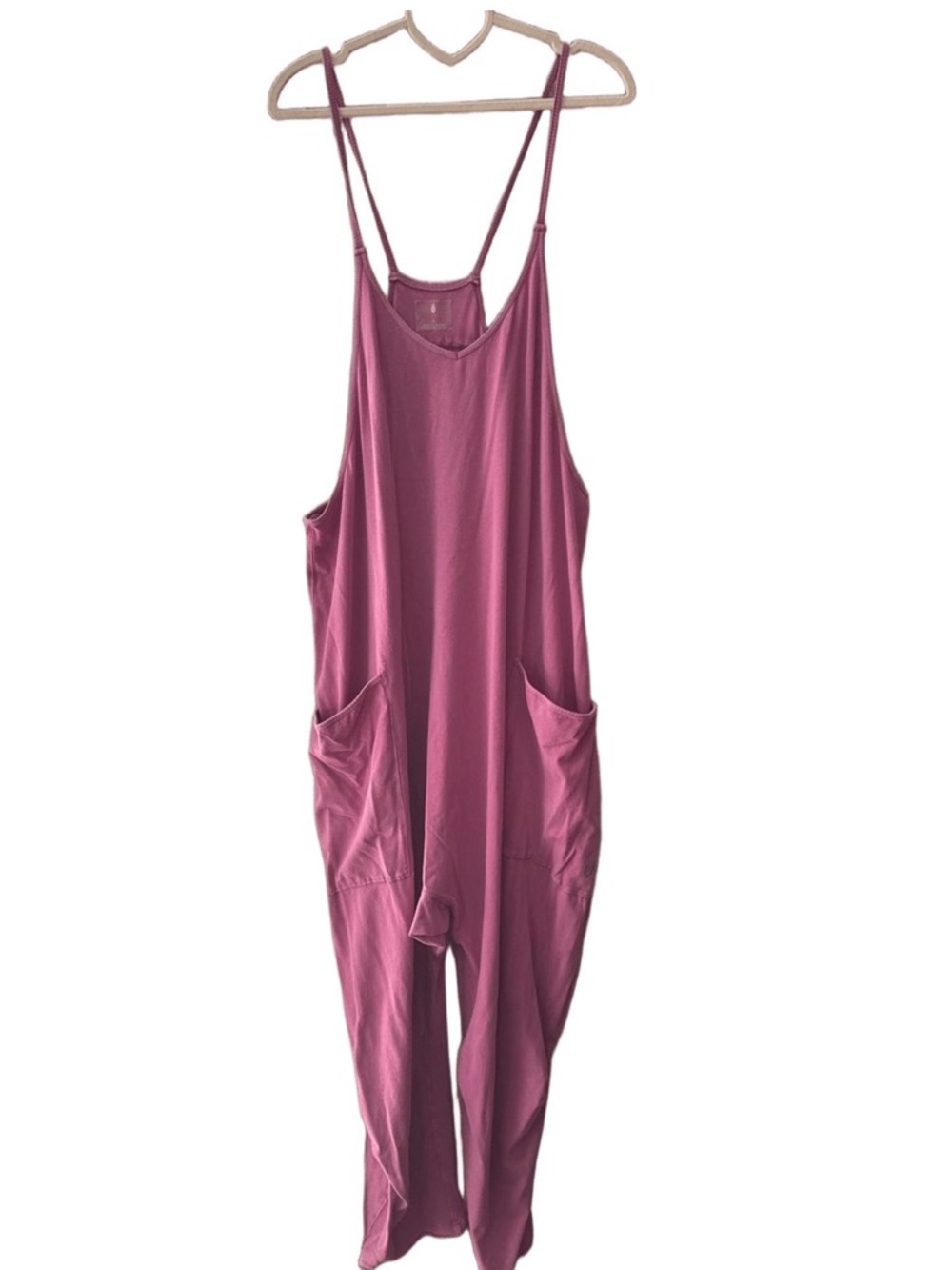 Free People Raspberry Sleeveless Pocket Jumpsuit Onesie Hotshot